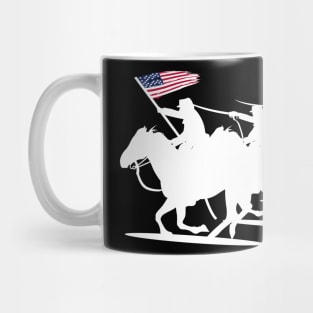 Army - Cavalry Charge - White Silhouette Mug